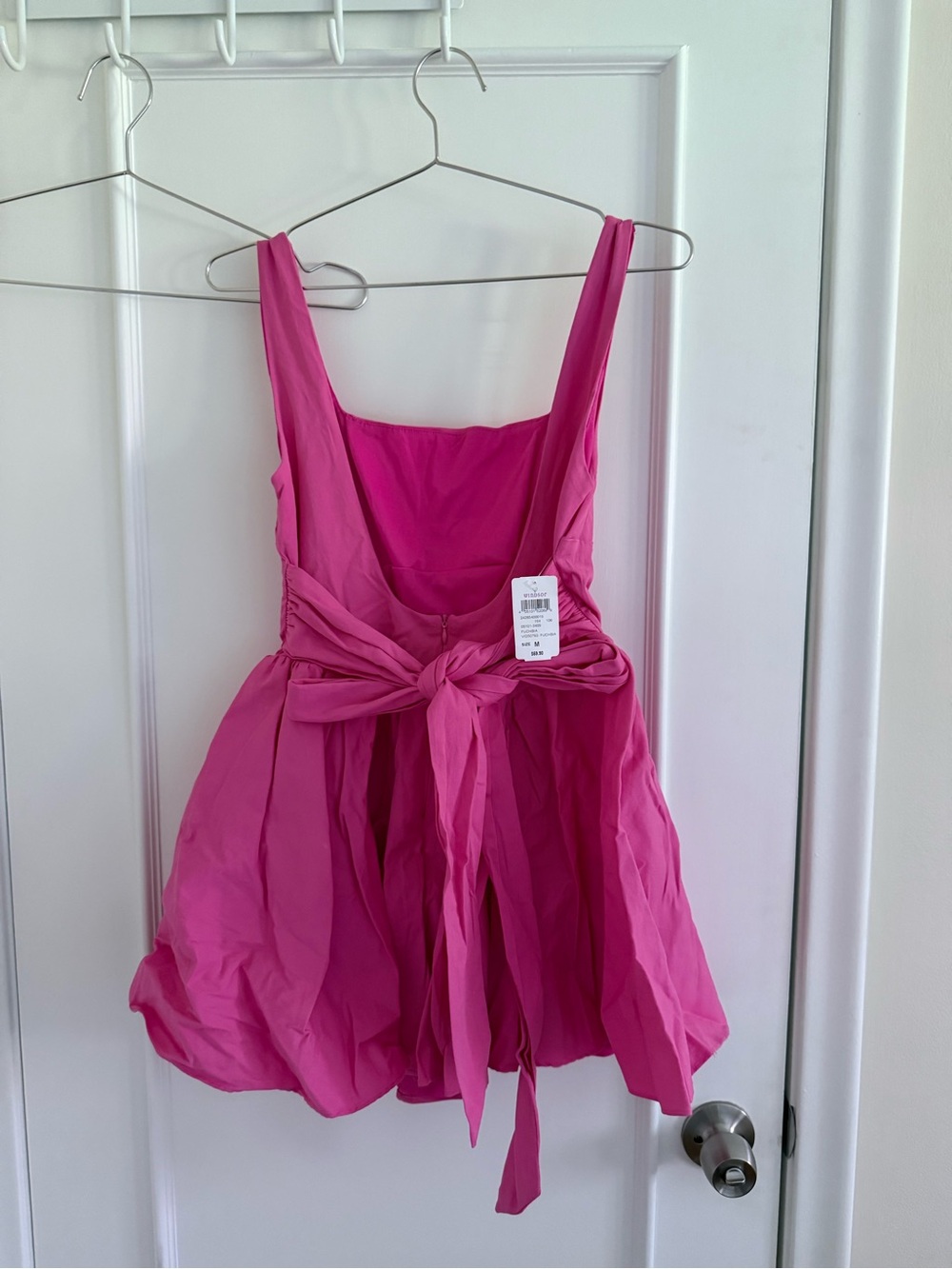 Windsor Hot Pink Mini Dress with Waist Tie